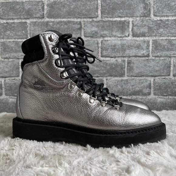 Diemme Monfumo Silver Pewter Combat Boots Size EU 40 - Picture 4 of 11
